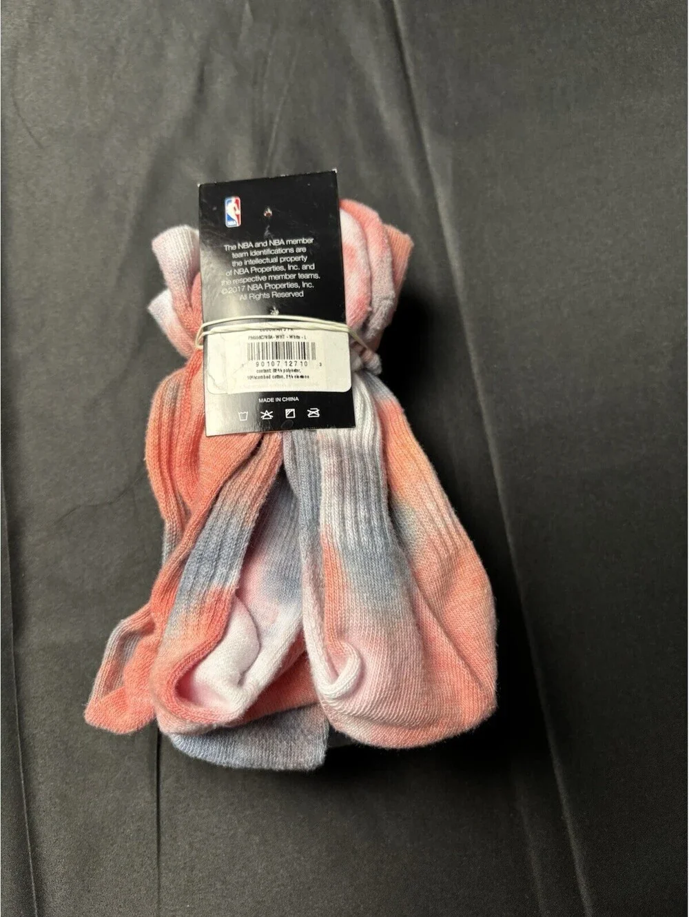 NBA Tie Dye Low Cut Ankle Socks 3 Pair Pack - Men's Size L (